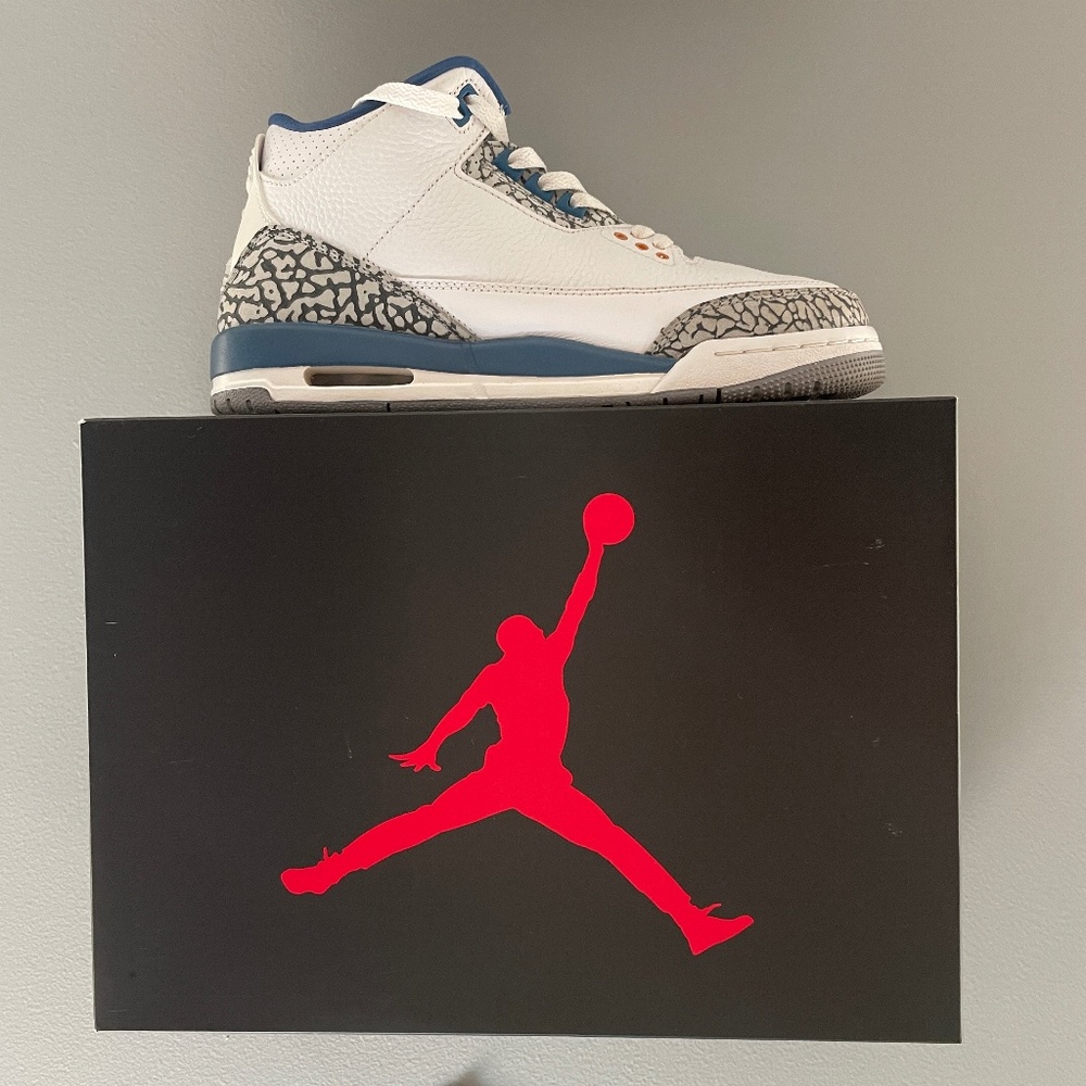 Nike Air Jordan 3 Retro GS White Metallic Copper 6.5Y w/Box Washington Wizards
